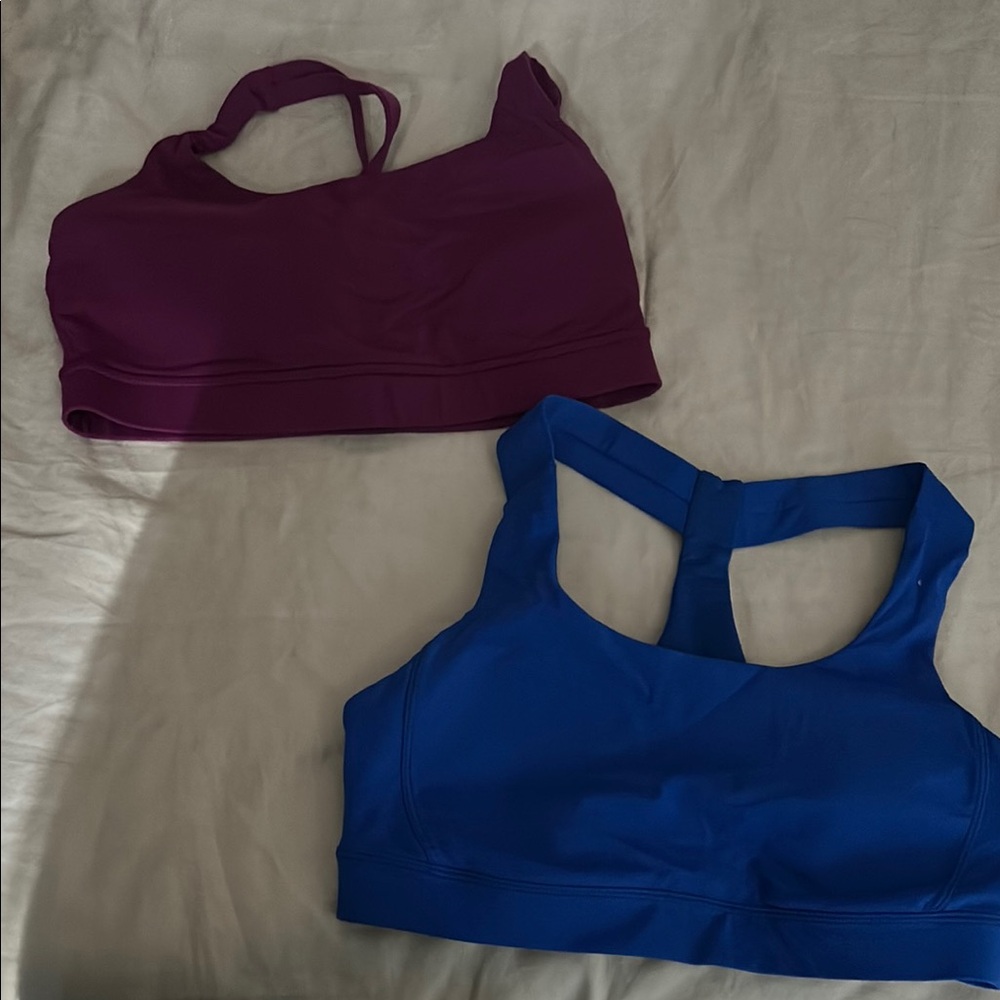 Purple and Blue Sports Bras